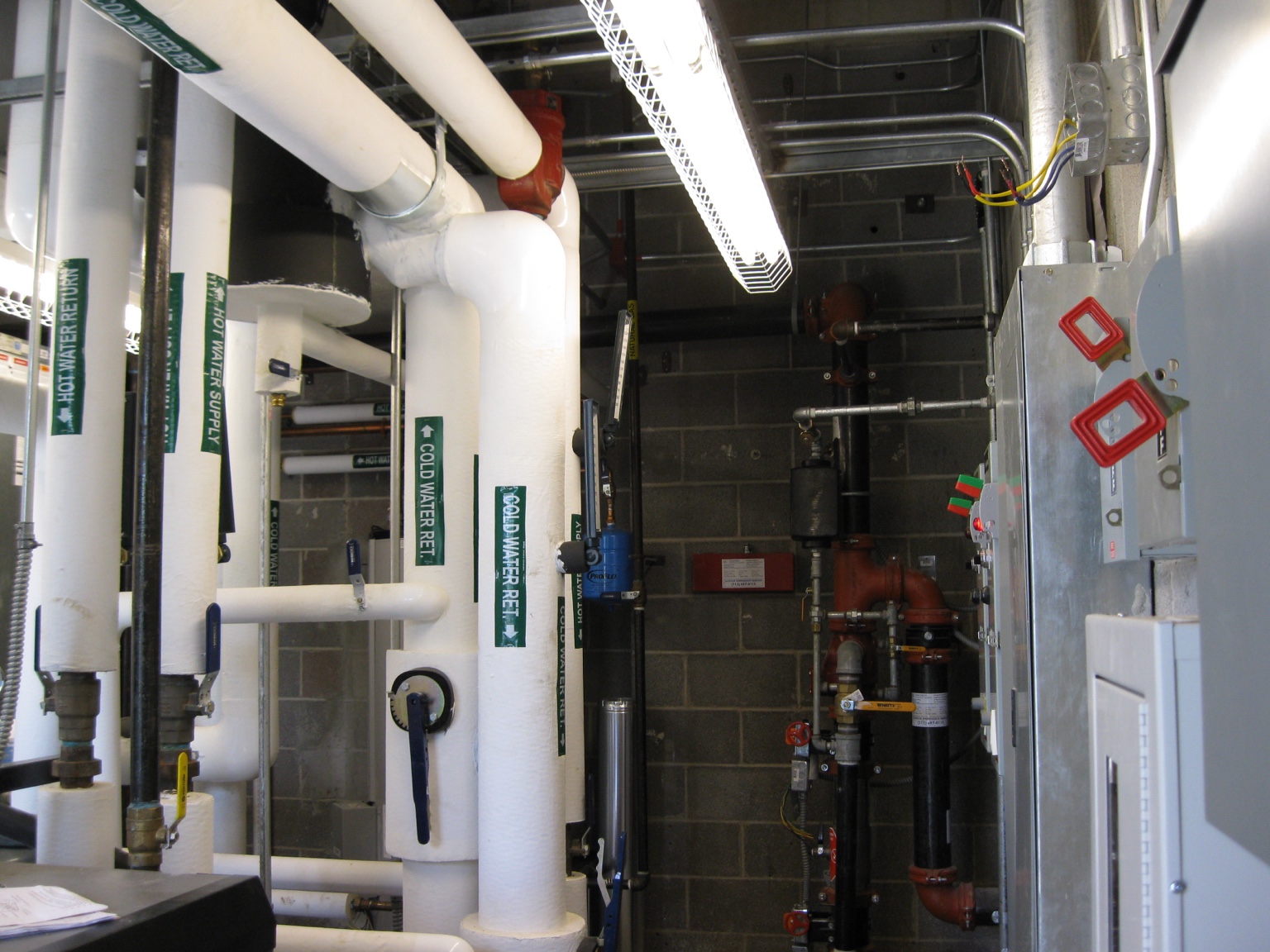 Completed mechanical room